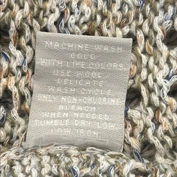 Heart N Crush Medium Women's Off-Shoulder Knit Sweater Green Gray - Picture 11 of 11